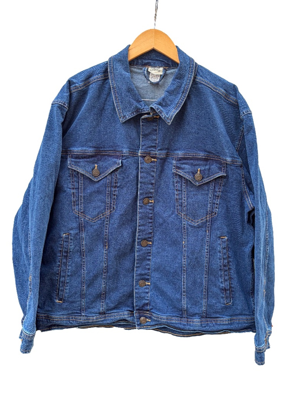 Duke Haband Large Men's Denim Jacket Long Sleeve Button Up‎ Trucker Cowboy